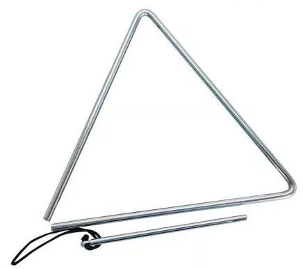 Imagem de Triângulo Musical Para Forró Baião Xote Profissional Cromado 25Cm 10mm