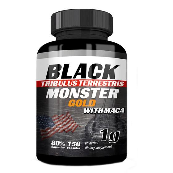 Tribulatus Terrestris e Maca Peruana Black Monster Gold 150 Caps - Bionutri Menor preço em Tribulatus Terrestris e Maca Peruana Black Monster Gold 150 Caps - Bionutri