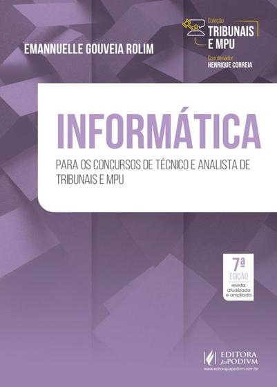 Imagem de Tribunais e Mpu - Informatica - para Tecnico e Analista - JUSPODIVM