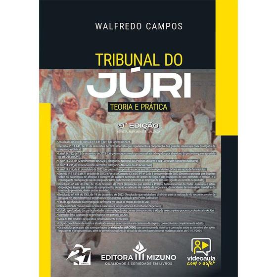 Imagem de Tribunal do Júri 9ª Edição - Editora Mizuno