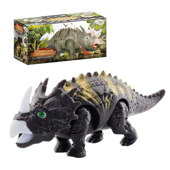 Imagem de Triceratops Mundo Dos Dinossauros Com luz Som e Movimento