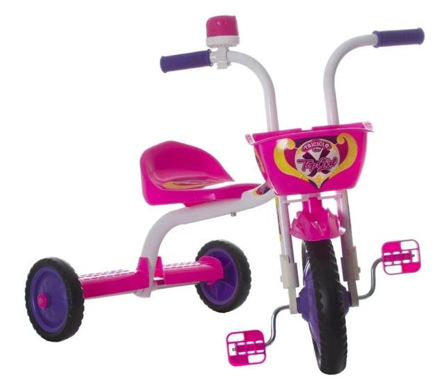 Imagem de Triciclo 3 Rodas Bicicleta Infantil Menina Ultra Bike Rosa