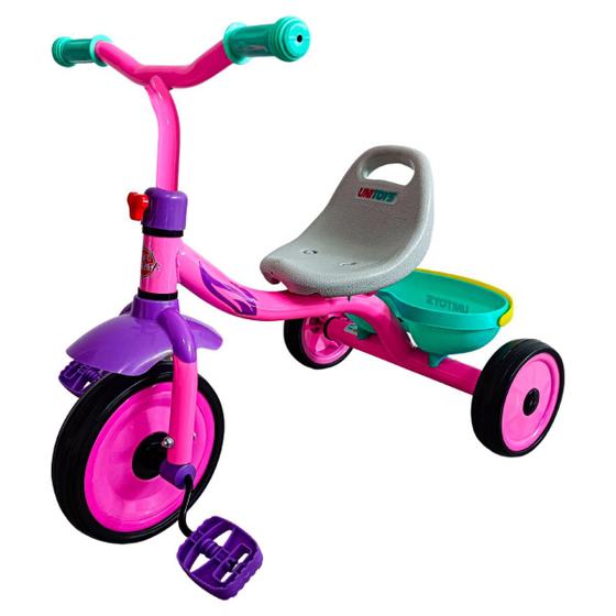 Imagem de Triciclo 3  Rodas Rosa Infantil Unitoys  