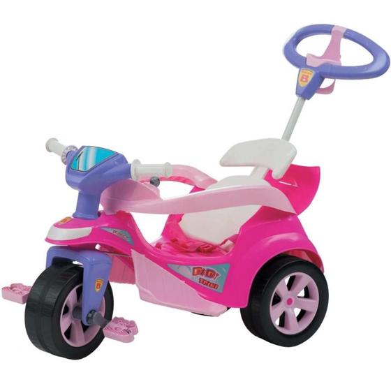 Triciclo Baby Trike Evolution Com Empurrador Rosa Biemme Menor preço em Triciclo Baby Trike Evolution Com Empurrador Rosa Biemme