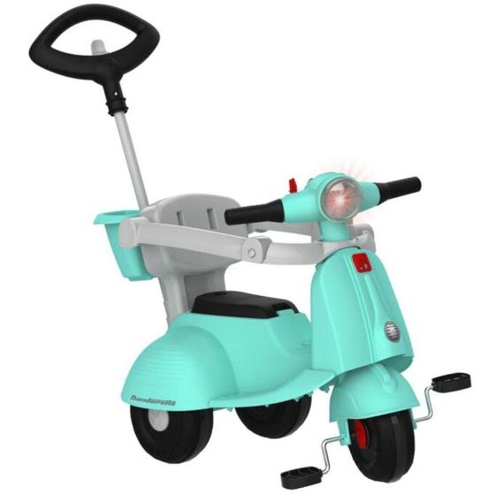 Imagem de Triciclo Bandeirante Scooter Banderetta Passeio e Pedal com Haste Removível