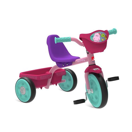 Imagem de Triciclo Bandy com Cestinha Rosa Bandeirante