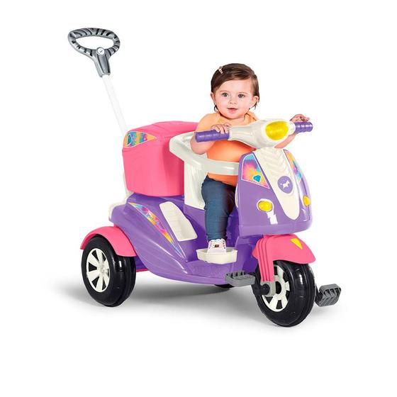 Imagem de Triciclo de Passeio e Pedal - Moto Uno - Rosa - Calesita