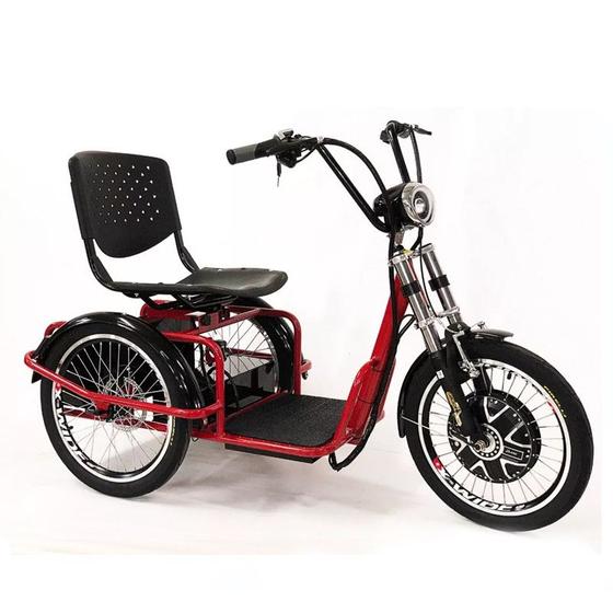 Triciclo Elétrico Lithium Freio a Disco com Ré Farol e Alarme Fox Vermelho - Duos Bike Menor preço em Triciclo Elétrico Lithium Freio a Disco com Ré Farol e Alarme Fox Vermelho - Duos Bike