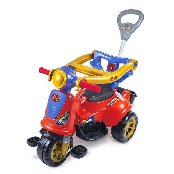 Imagem de Triciclo Infantil Andador De Passeio E Pedal Andador Avespa Spider