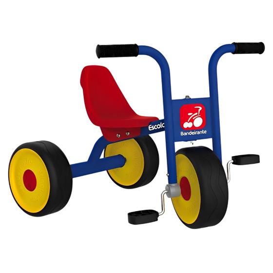 Imagem de Triciclo infantil bandeirante suporta 80kg linha escolar