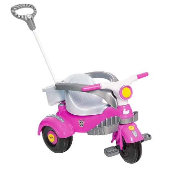 Imagem de Triciclo Infantil Classic Rosa com Empurrador e Pedal Velocita Calesita - 0994