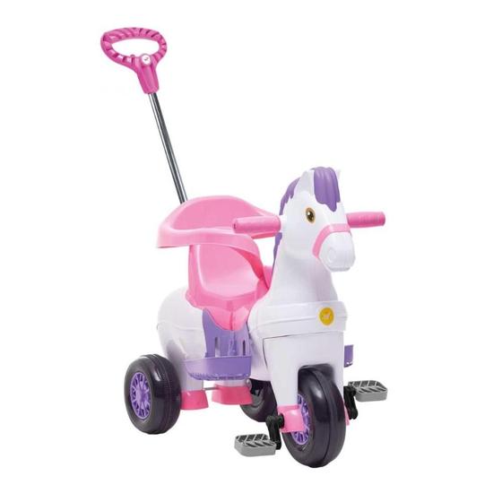 Imagem de Triciclo Infantil Com Empurrador Calesita Potó Ref.1012 Rosa