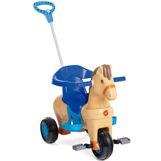 Imagem de Triciclo Infantil com Empurrador e Pedal Poto Calesita