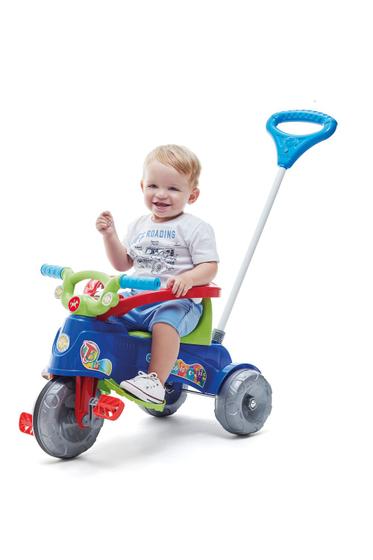 Imagem de Triciclo infantil com empurrador e protetor 1-3 anos ta te tico calesita