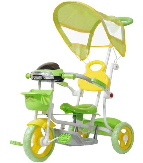 Imagem de Triciclo infantil com empurrador pedal e capo