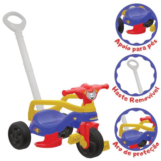 Imagem de Triciclo Infantil Completo Com Haste E Barra Para SeguranÇa