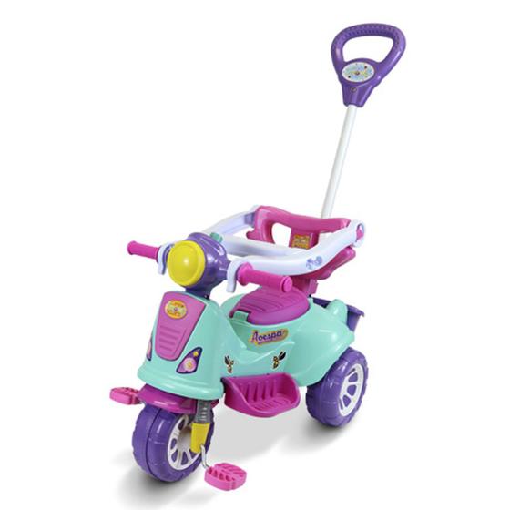 Imagem de Triciclo Infantil De Pedal 2 Em 1 Motoca Avespa