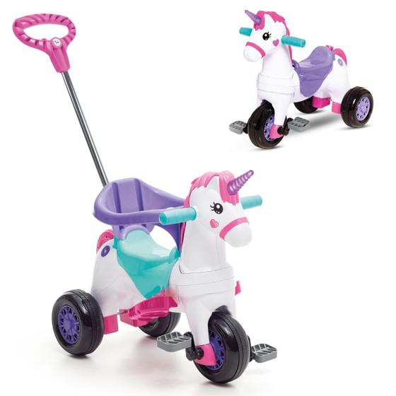 Imagem de Triciclo Infantil Fantasy Luzes Som Passeio e Pedal 