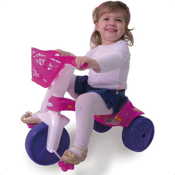 Imagem de Triciclo Infantil Fofete Com Cestinha Com Pedal Tico Tico Xalingo - 0766.5