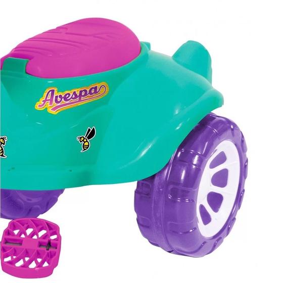 Triciclo Infantil Maral Avespa 2 em 1 Passeio e Pedal - Rosa