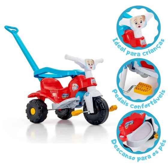 Triciclo Infantil Motoca Tico Tico Pets Vermelho - Magictoys