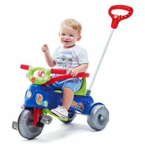 Triciclo infantil motoca velotrol com empurrador direcionavel tatetico ...