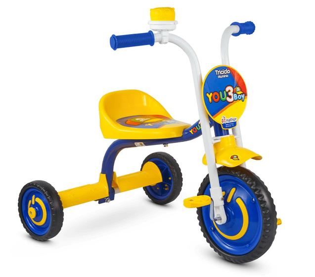 Imagem de Triciclo Infantil Nathor You 3 Boy Azul E Amarelo