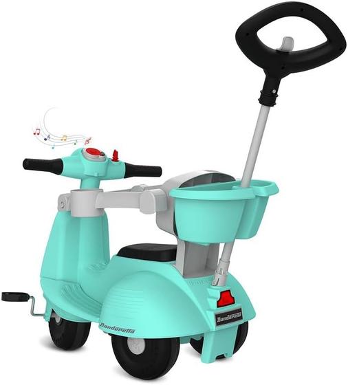 Imagem de Triciclo Infantil Passeio Pedal Banderetta Turquesa Bandeirante