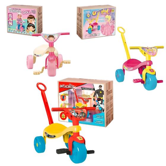 Imagem de Triciclo Infantil Tchuco com Haste - Samba Toys