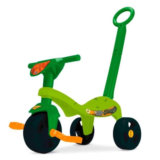 Imagem de Triciclo Infantil Tchuco Dino Park Verde C/ Haste Samba Toys