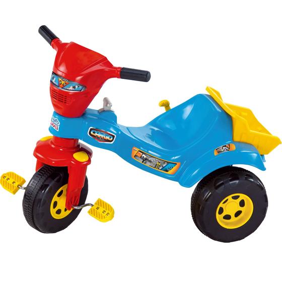 Imagem de Triciclo Infantil Tico Tico Cargo Vermelho E Azul - Magic Toys