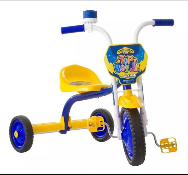 Imagem de Triciclo Infantil Ultra Bike Top Girl Azul Com Amarelo