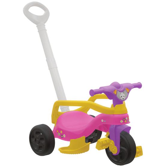Triciclo Velotrol Tonquinha Motoca Infantil Dino Pink Menina