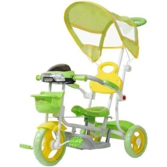 Imagem de Triciclo Infantil Verde Com Cobertura e Pedal Importway