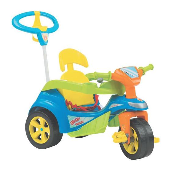 Imagem de Triciclo Motoca C/ Cinto De Segurança E Haste Baby Trike