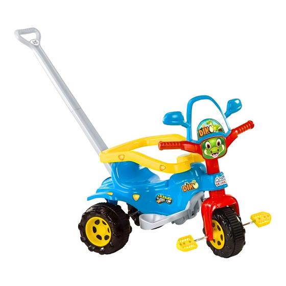 Imagem de Triciclo Motoca Infantil Com Empurrador Dino Azul Magic Toys