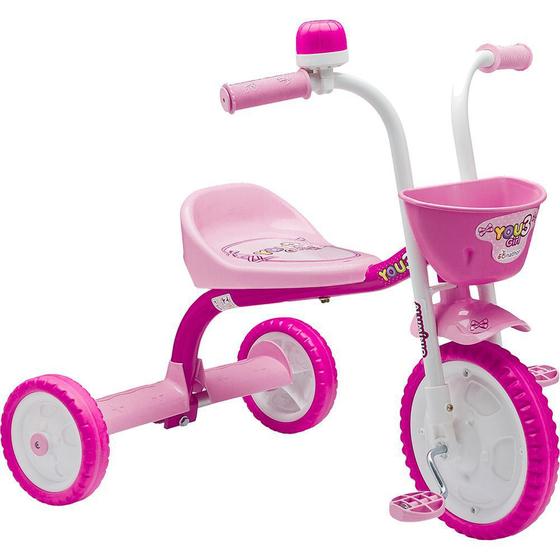 Triciclo Motoca Infantil Menina You Girl Rosa Nathor Menor preço em Triciclo Motoca Infantil Menina You Girl Rosa Nathor