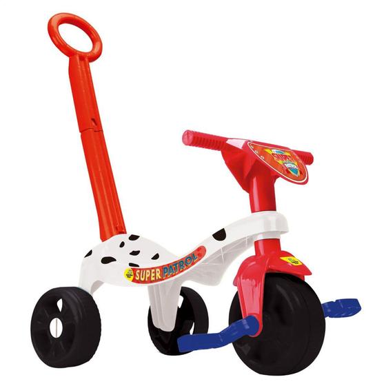 Imagem de Triciclo Motoca Infantil Tchuco Super Patrol Com Haste - Samba Toys