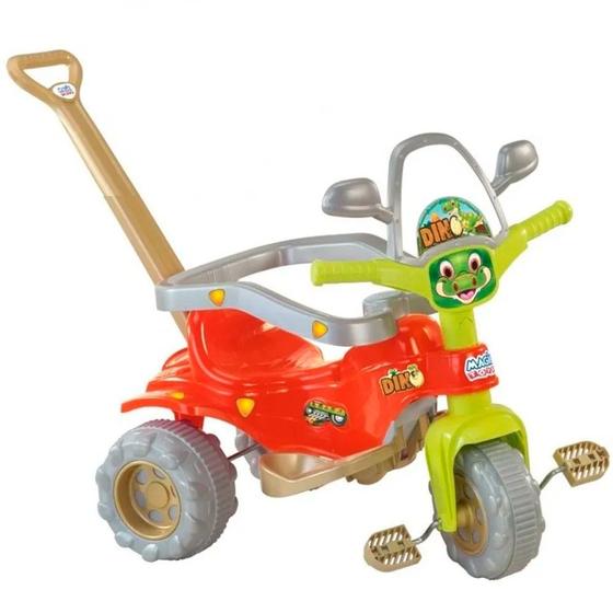 Imagem de Triciclo Motoca Tico-tico Dino Vermelho Magic Toys Com Alça