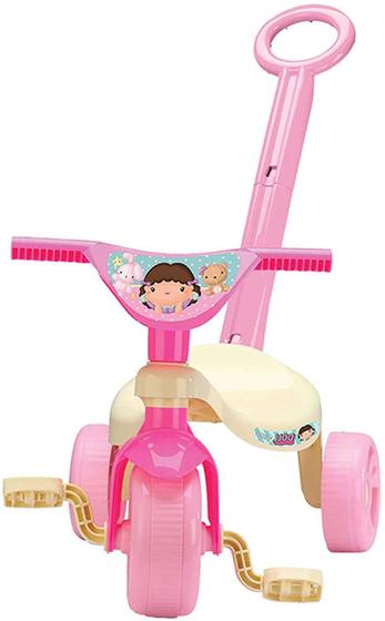 Imagem de Triciclo Motoquinha Motoca Com Haste Menina Doll Samba Toys
