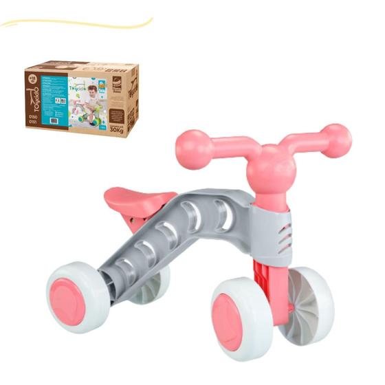 Imagem de Triciclo quatro rodas andador de equilibrio velotrol mini moto motoquinha motinha  infantil brinquedo de andar em cima empurrar