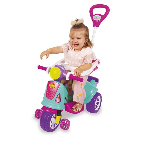 Imagem de Triciclo Retro Infantil Avespa Pink Com Aro Protetor - Maral