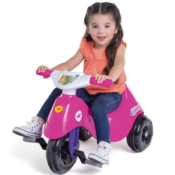 Imagem de Triciclo Rosa Infantil com Pedal para Menina Lelecita Calesita