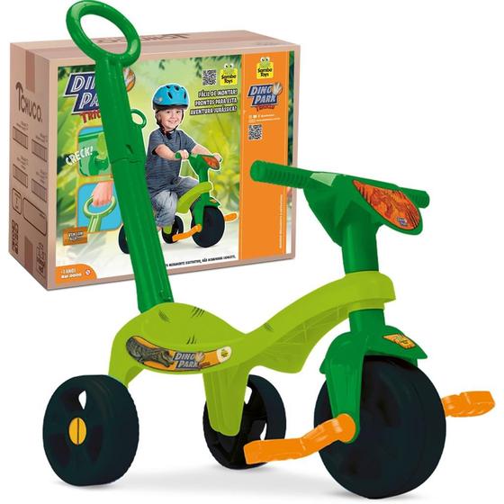 Imagem de Triciclo Tchuco Dino Park Com Haste 0639 - Samba Toys