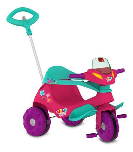 Imagem de Triciclo Velobaby G2 Rosa Passeio E Pedal C/ Haste Removível