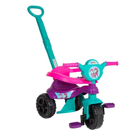 Triciclo Velotrol De Passeio e Pedal Infantil 3 em 1 Kemotoca Protetor e Suporte para os Pés Kendy