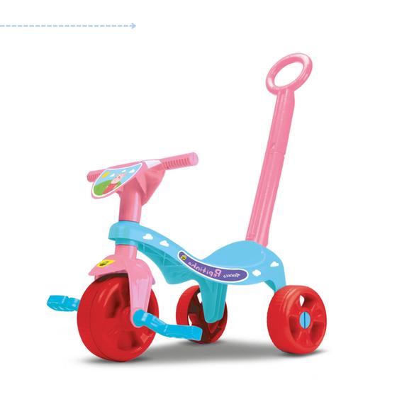 Imagem de triciclo velotrol feminino infantil andador com tres rodas velocipede de menina motinha mini moto