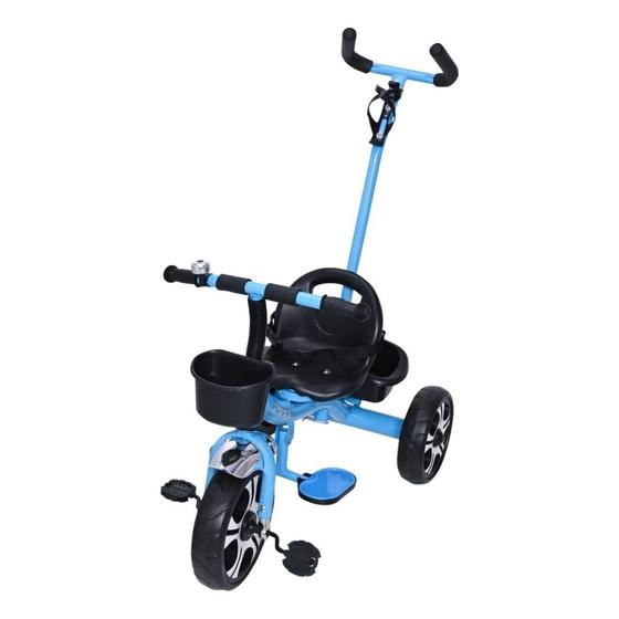 Imagem de Triciclo velotrol infantil com apoiador e cesta removível zippy toys