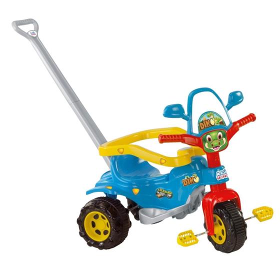 Motoca Infantil Triciclo Fast Azul com Empurrador Pais e Filhos - Ri Happy