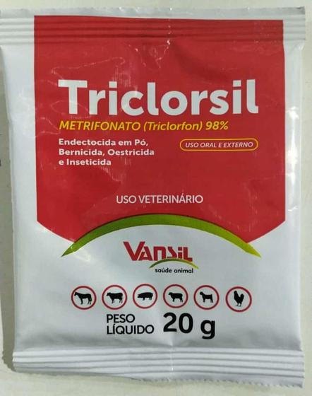 Imagem de Triclorsil 20g Metrifonato triclorfon 98% - Vansil